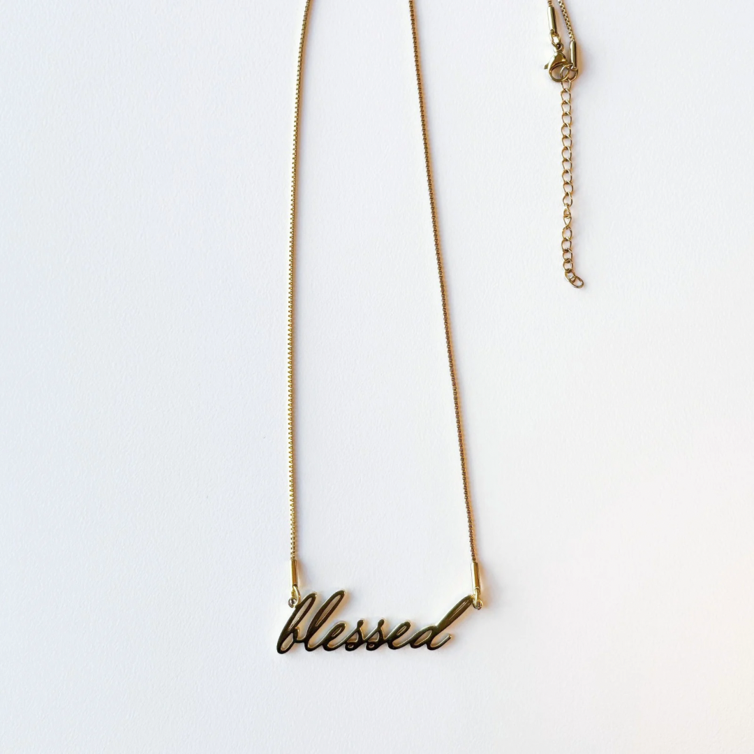A Very 'Blessed Girl' Necklace